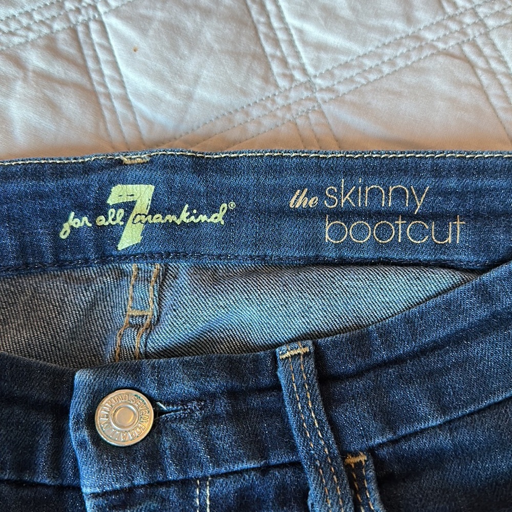 7 For All Mankind bootcut denim jeans, size 27 - Picture 3 of 16